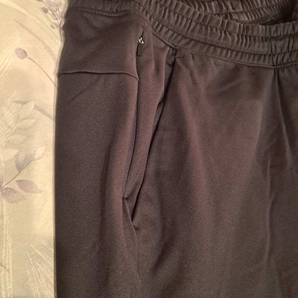 Men's Members Mark Black Drawstring Jogger Sweatpants  Side Zip Pocket Size XXL - Picture 4 of 7